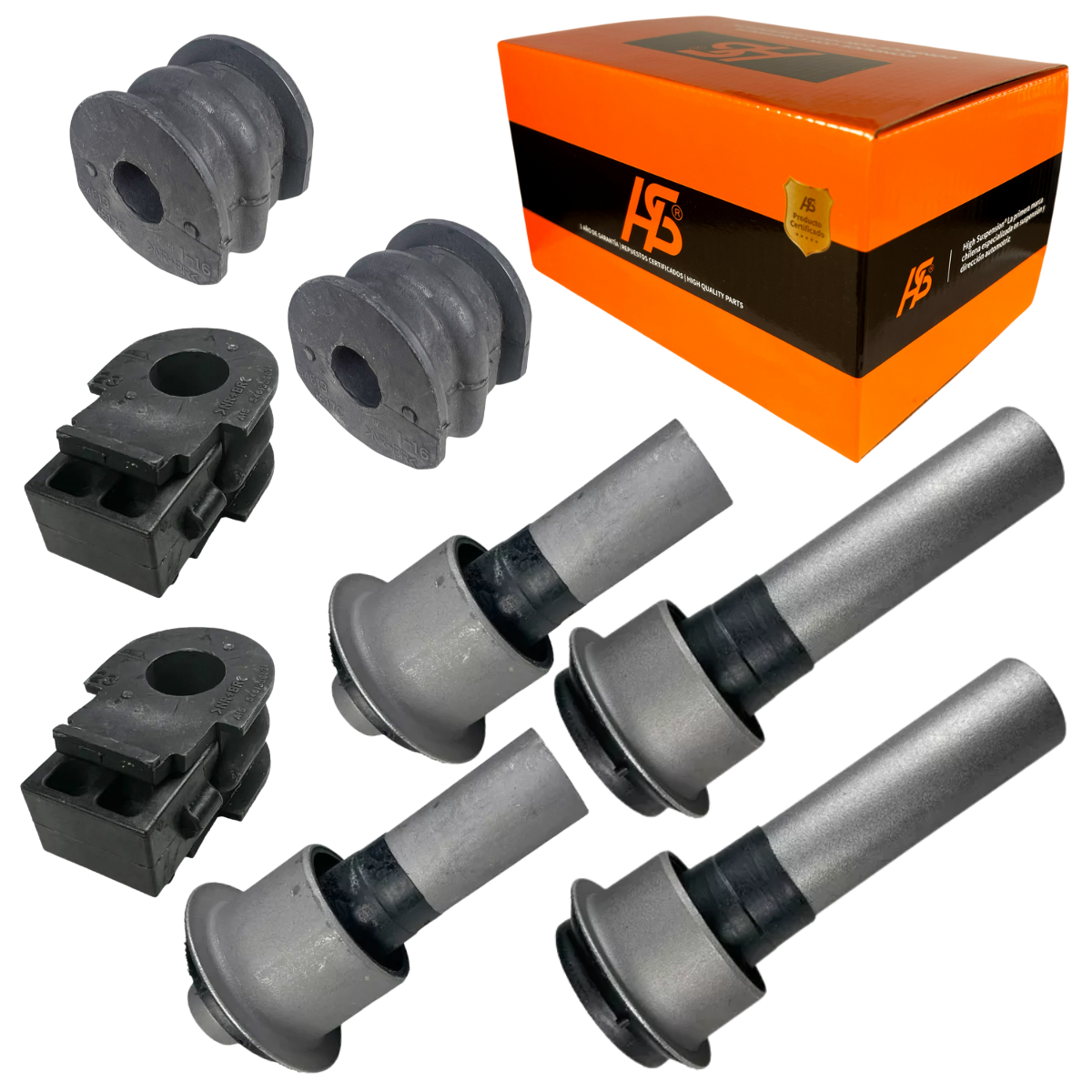 Kit 8 Bujes Cuna y barra estabilizadora Delantero + Trasero Nissan Qashqai