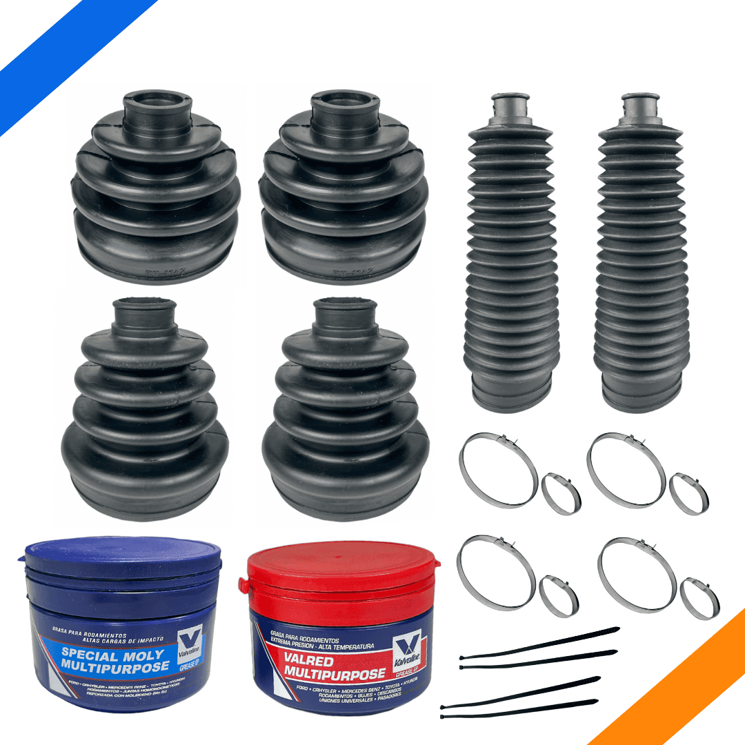 KIT 6 FUELLES NISSAN X-TRAIL + 2 GRASAS + 16 ABRAZADERAS
